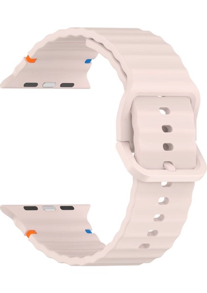 Apple Watch Seri 3/4/5/6/7/8/9/10/se/ultra/ultra2 44MM/45/MM/46MM/49MM Uyumlu Ip Detaylı Wave Kordon