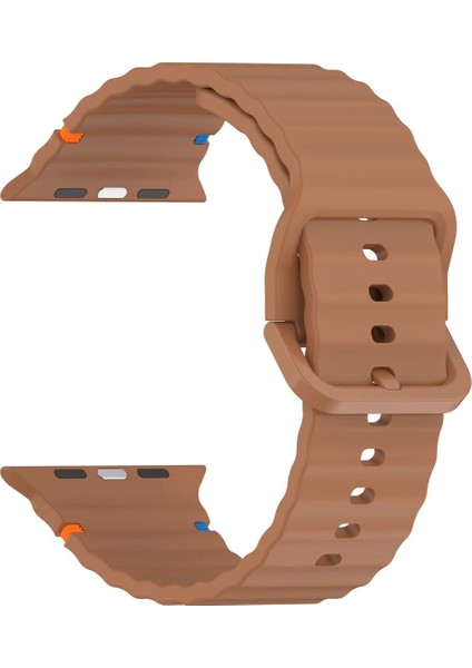 Apple Watch Seri 2/3/4/5/6/7/8/9/se 38MM/40MM/41MM Seri 10 42MM Uyumlu Ip Detaylı Wave Kordon