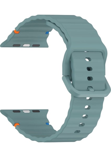 Apple Watch Seri 2/3/4/5/6/7/8/9/se 38MM/40MM/41MM Seri 10 42MM Uyumlu Ip Detaylı Wave Kordon