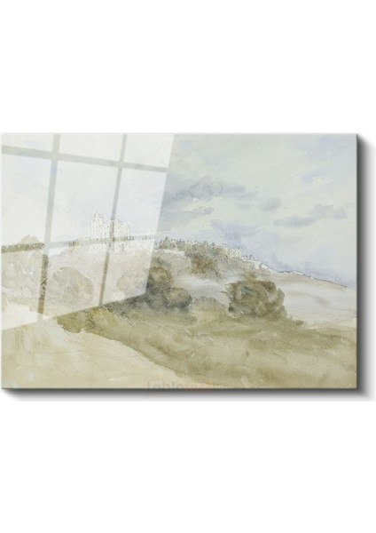 J.m.w. Turner - Tepedeki Şato Cam Tablo fiyatları