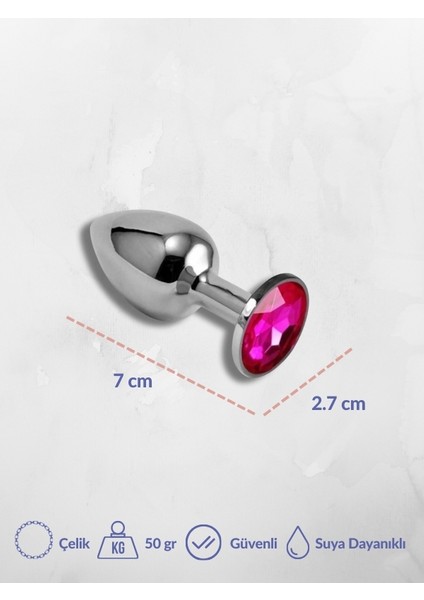 Aurora Boreale Şeftali Aromalı Kayganlaştırcı Jel 100ML + Mücevherli Çelik Plug Küçük