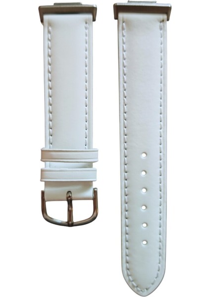 Huawei Watch Fit 3,4,4 Pro Uyumlu Hakiki Deri Kordon Beyaz