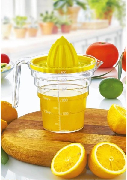 Limon Portakal Narenciye Sıkacağı Katı Meyve Sıkacağı Ölçü Kabı Ölçekli Limon Sıkacağı 500 ml