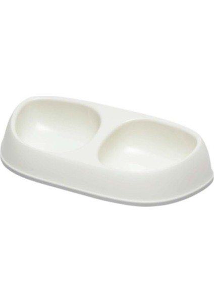 Çift Renkli, Şık Kedi Mama Kabı, 2X200ML, Beyaz, Ergonomik ve Kullanışlı Tasarım