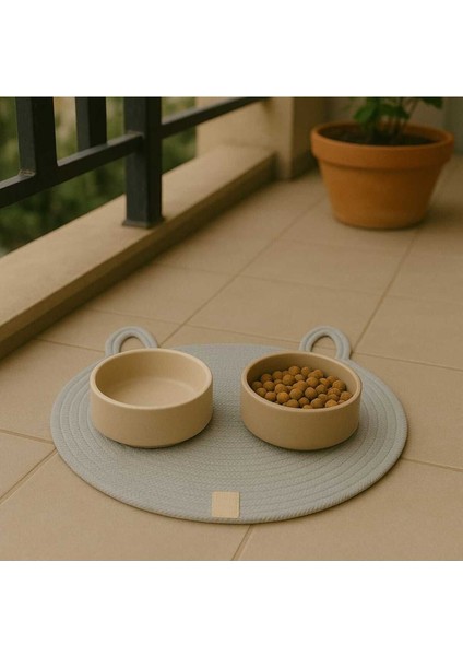 Gri Kedi Servis Altlığı 38X38 Cm, Şık ve Kullanışlı Ev Aksesuarı fiyatları