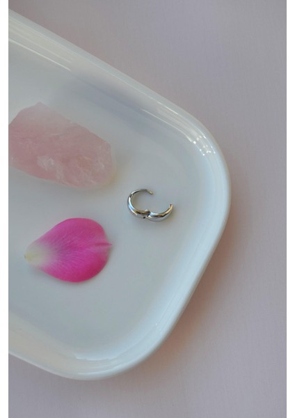 Bombeli Gümüş Renk Halka Piercing | Tragus, Helix, Kıkırdak Uyumlu fiyatları