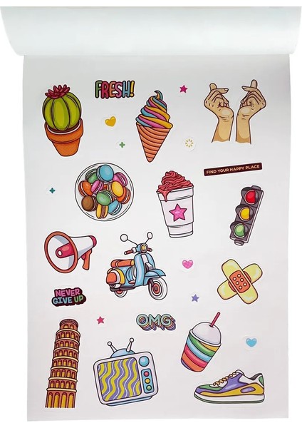 Papağan Karışık Sticker Defter (2 Sayfa Capybara Kapibara ) modelleri