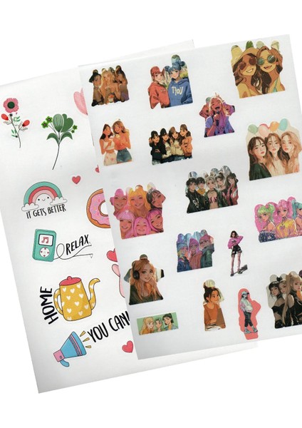 Papağan Karışık Sticker Defter (2 Sayfa Capybara Kapibara )