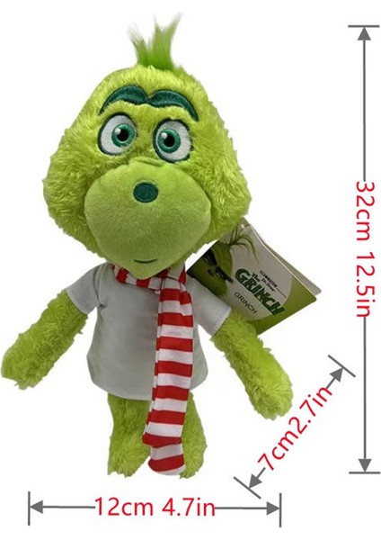 Noel Canavarı Grinch Peluş Oyuncaklar Yeşil Canavar Grinch Çocuk Çizgi Film Bebekleri Bebekler (Yurt Dışından)