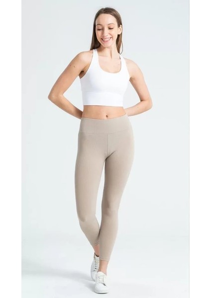 Kadın Konfor Modeli Seamless Fitilli Model Toparlayıcı Korse Özellikli Yüksek Bel Spor Tayt