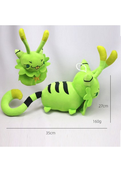 Regretevator Gnarpy Game Peripheral Yeşil Uykucu Kedi Sevimli Peluş Bebek (Yurt Dışından)