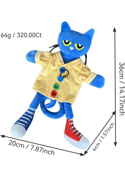 Kedi Pete El Kuklası Kedi Pete Peluş Oyuncak Bebek Erken Çocukluk Resimli Kitap Bebekleri (Yurt Dışından)