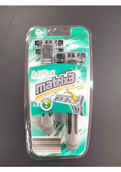 Matrix3 Mans Tıraş Bıçağı 3 Bıçaklı fırsatları