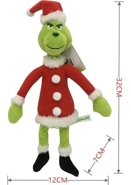 Noel Canavarı Grinch Peluş Oyuncaklar Yeşil Canavar Grinch Çocuk Çizgi Film Bebekleri Bebekler (Yurt Dışından)