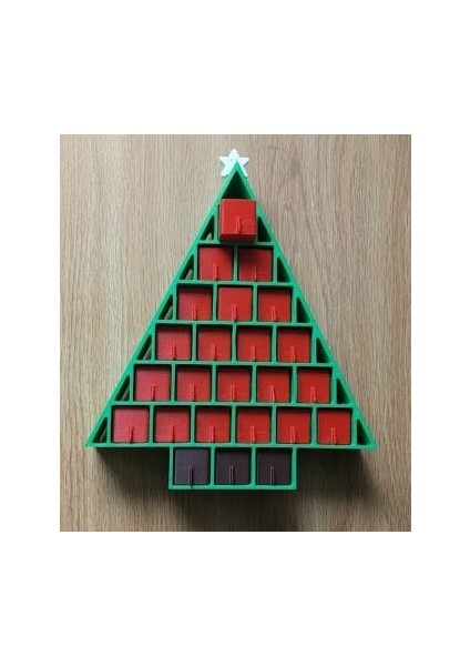 Yıldızlı Basit Advent Takvimi (Sadece Plastik Aparattır!!!) 3D