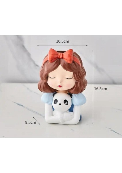 3' Lü Dekoratif Sevimli Cici Kızlar Saksı, Kalemlik Seti, Düzenleyici Yeni Model modelleri