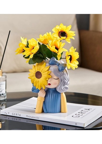 3' Lü Dekoratif Sevimli Cici Kızlar Saksı, Kalemlik Seti, Düzenleyici Yeni Model indirimleri