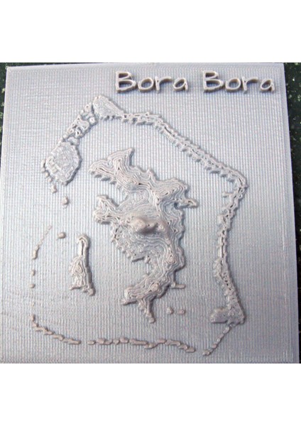 Bora Bora'nın Kabartma Haritaları (Sadece Plastik Aparattır!!!) 3D