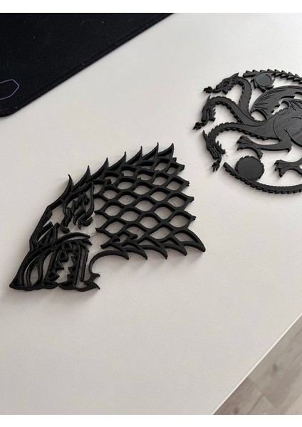 Game Of Thrones - Stark, Targaryen (Sadece Plastik Aparattır!!!) 3D