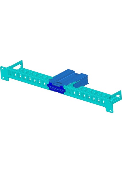 (16) Keystone Jacks (Adım Dosyası Ile) Düşük Profil Modüler 1u Röle Raf Montajı (Sadece Plastik Aparattır!!!) 3D