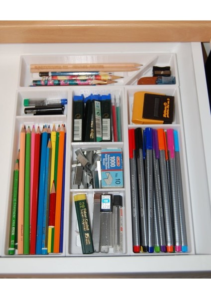 Özelleştirilebilir Bölücülerle Masa ve Çekmece Tepsisi Organizatörü (Sadece Plastik Aparattır) 3D fiyatları