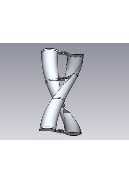 Tamamen Parametrik Dikey Eksen Rüzgar Türbini (Vawt) (Sadece Plastik Aparattır) 3D