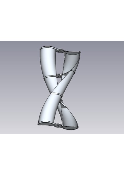 Tamamen Parametrik Dikey Eksen Rüzgar Türbini (Vawt) (Sadece Plastik Aparattır) 3D fiyatları