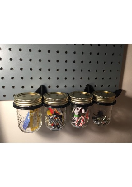 Peg Tahtası Mason Kavanoz Montajı (Sadece Plastik Aparattır) 3D