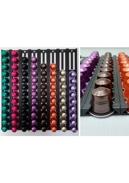Modüler Duvara Monte Nespresso Kapsül Tutucu (Sadece Plastik Aparattır) 3D