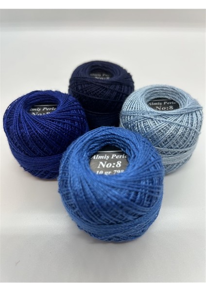 Almiş Perle Etamin-Kanaviçe 4'lü Iplik Seti (10 Gr-No:8) 823-820-798-800