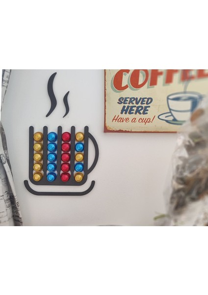 Duvara Monte, Kupa Şeklindeki Nespresso Kapsül Dağıtıcı (Sadece Plastik Aparattır) 3D