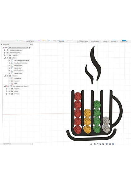 Duvara Monte, Kupa Şeklindeki Nespresso Kapsül Dağıtıcı (Sadece Plastik Aparattır) 3D modelleri