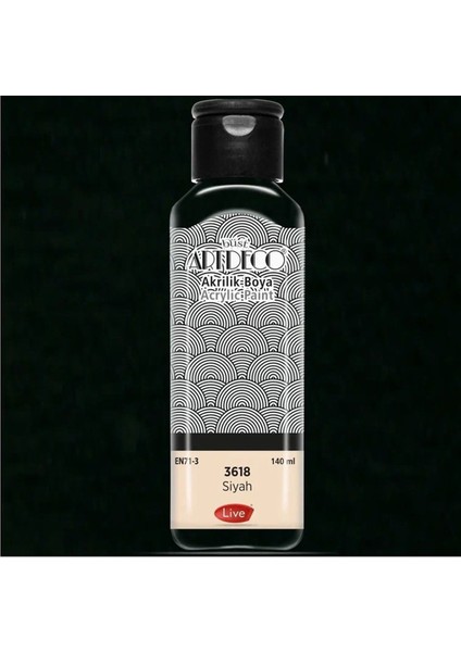 Akrilik Boya 140ML Siyah 3618
