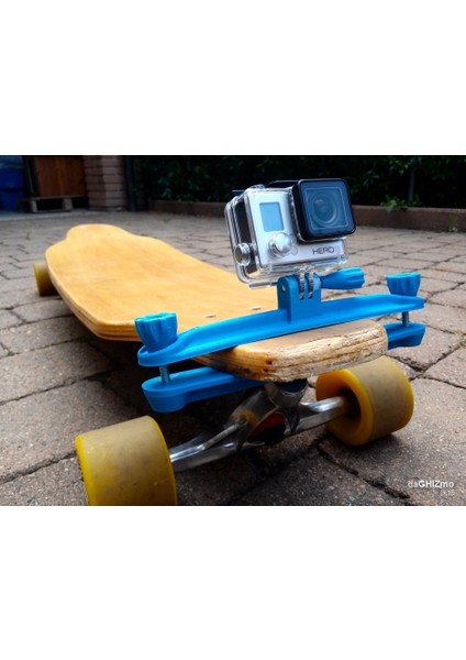 Gopro Kamera Için Longboard Kelepçesi (Sadece Plastik Aparattır!!!) 3D