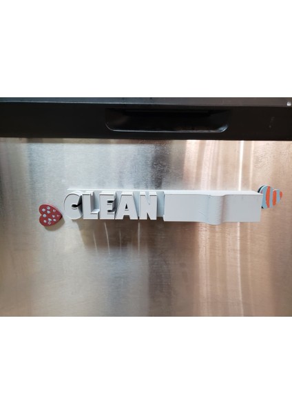 Kirli/temiz Manyetik Bulaşık Makinesi Işareti (Sadece Plastik Aparattır!!!) 3D