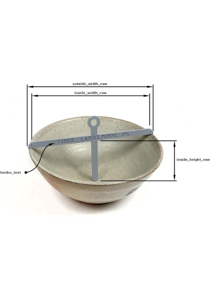 Büzülme Hesap Makinesi ile Özelleştirilebilir Çömlekçilik Tekerleği Atma Jig (Aka Tombo Stick) (Sadece Plastik Aparattır!!!) 3D fiyatları