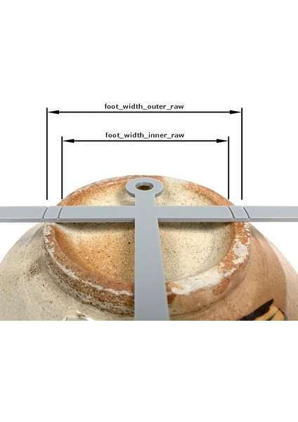 Büzülme Hesap Makinesi ile Özelleştirilebilir Çömlekçilik Tekerleği Atma Jig (Aka Tombo Stick) (Sadece Plastik Aparattır!!!) 3D modelleri