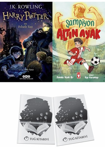 Harry Potter ve Felsefe Taşı ve Şampiyon Altın Ayak + Hediyeli