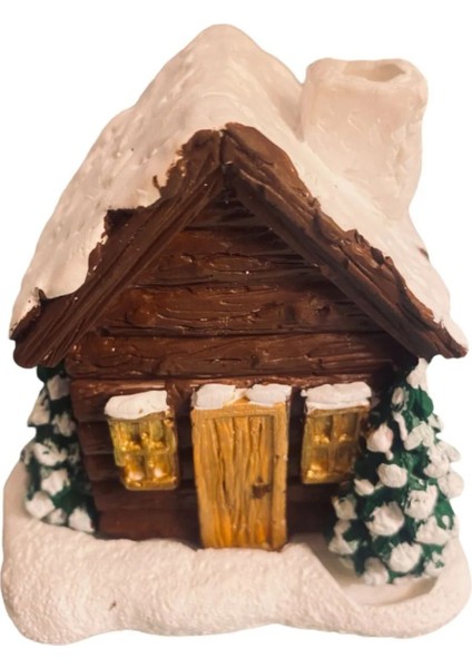 Dağ Evi Geri Akış Tütsü Objesi - Geri Akış Tütsülük - Tütsü Biblo - Yılbaşı Hediyelik