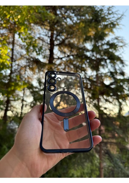 Samsung Galaxy S24 Fe Uyumlu Kamera Lens Korumalı Magsefe Özellikli Şeffaf Silikon Kılıf