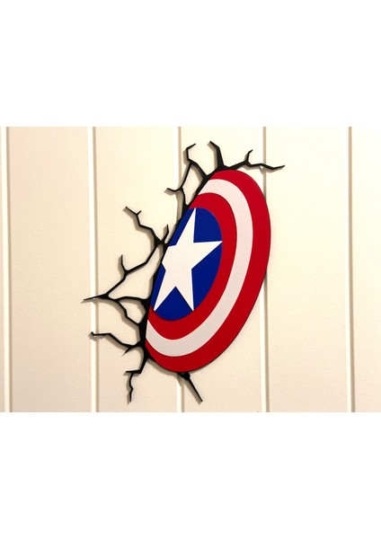 Duvarda Kaptan Amerika Kalkanı (Sadece Plastik Aparattır) 3D fiyatları