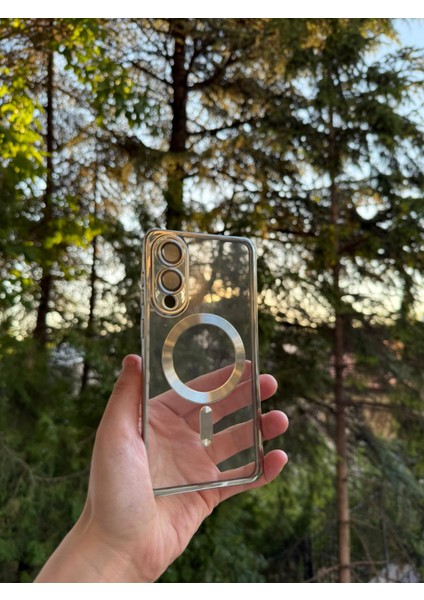 Samsung Galaxy S25 Edge Uyumlu Kamera Lens Korumalı Magsefe Özellikli Şeffaf Silikon Kılıf