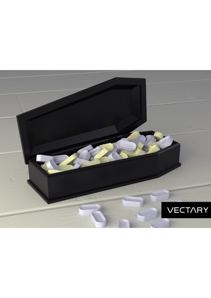 Cadılar Bayramı Için Vampire Tabut Şeker Kutusu (Sadece Plastik Aparattır) 3D