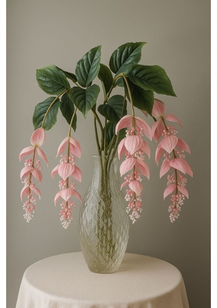 1 Adet Medine Gülü Çiçeği 110 cm Ev Dekor Saksı Sarkan Vazo Çiçeği