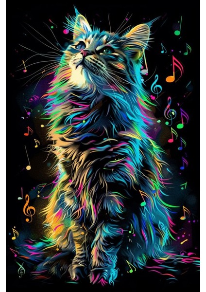 Boyalı Sanatsal Kedi Kanvas Tablo Ev Duvar Salon Ofis Dükkan Hediyelik Dekarasyon Süsü fiyatları