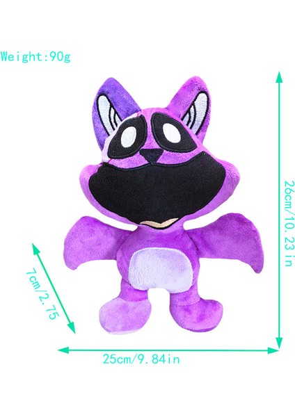 Yeni Smilingcritters Korkunç Mutant Mor Kedi Canavar Gülümseyen Hayvan Büyük Ağız Mor Kedi Heykelcik (Yurt Dışından)