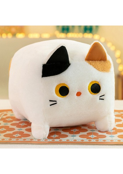 Kare Kedi Bebek Sekiz Inç Vinç Makinesi Bebek Sevimli Kedi Peluş Oyuncak Hediye (Yurt Dışından)