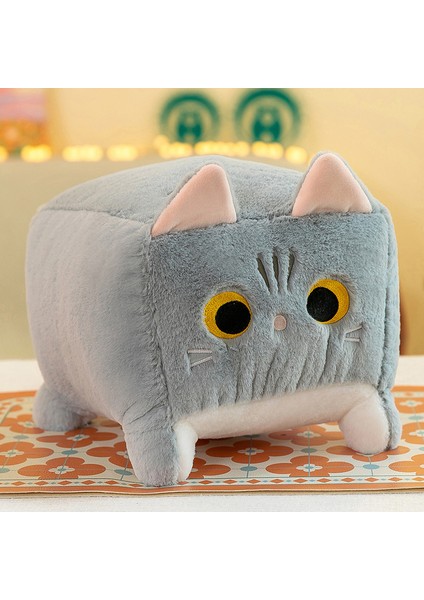 Kare Kedi Bebek Sekiz Inç Vinç Makinesi Bebek Sevimli Kedi Peluş Oyuncak Hediye (Yurt Dışından)