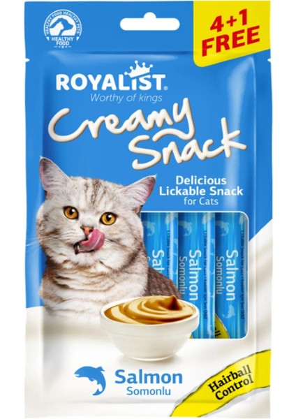 Creamy Snack Somonlu (15GR x 5) Kedi Pudingi