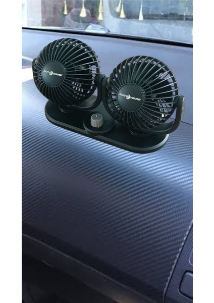 Oto Araç Masa Üstü Fanı Vantilatör USB Girişli Çift Başlı Iki Kademeli Fan fiyatları